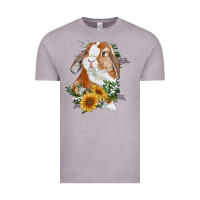 Vintage Zinc Bunny With Sunflowers Vintage Tee - RanaPortraitStore