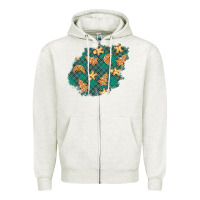 Oatmeal Heather christmas gingerbread cookies patch Zipper Hoodie - BundleAndBundleShop