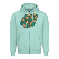 Seafoam christmas gingerbread cookies patch Zipper Hoodie - BundleAndBundleShop