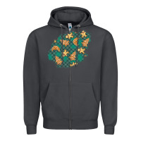 Smoke christmas gingerbread cookies patch Zipper Hoodie - BundleAndBundleShop