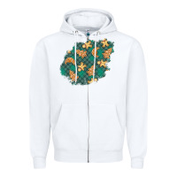 White christmas gingerbread cookies patch Zipper Hoodie - BundleAndBundleShop