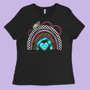 Race Rainbow Ladies Tee Designed By Adodesignshop