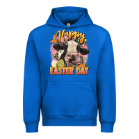Cobalt Happy Easter Day Urban Hoodie - LillyAllenDesigns