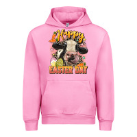 Fuchsia Pink Happy Easter Day Urban Hoodie - LillyAllenDesigns
