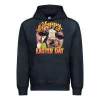 Navy Happy Easter Day Urban Hoodie - LillyAllenDesigns