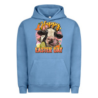 Pigment Pebble Blue Happy Easter Day Urban Hoodie - LillyAllenDesigns