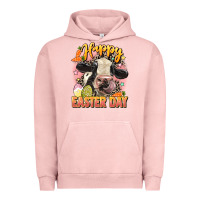 Pigment Salmon Happy Easter Day Urban Hoodie - LillyAllenDesigns