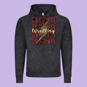 Wrestling Mama Vintage Hoodie Designed By Maliassmallbusiness