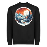 Black deer snow house design Heavyweight Sweatshirt - Unal Design