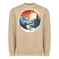 Mushroom deer snow house design Heavyweight Sweatshirt - Unal Design