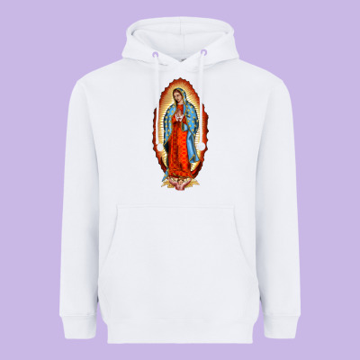 Our New Lady Of Guadalupe Heavyweight Hoodie Designed By Barkaloodesign