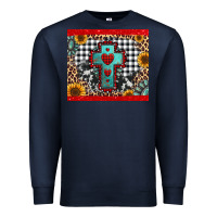 Navy Christmas cross Premium Sweatshirt - Jasminsmagicworld