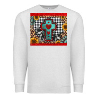 Oatmeal Heather Christmas cross Premium Sweatshirt - Jasminsmagicworld