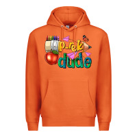 Carrot pre k school pencil dude Premium Hoodie - NancyCooperArtShop