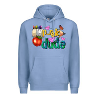 Colony Blue pre k school pencil dude Premium Hoodie - NancyCooperArtShop