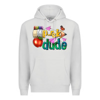 Dove Grey pre k school pencil dude Premium Hoodie - NancyCooperArtShop