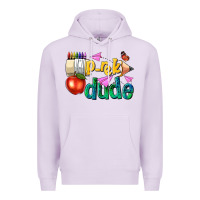 Lilac pre k school pencil dude Premium Hoodie - NancyCooperArtShop