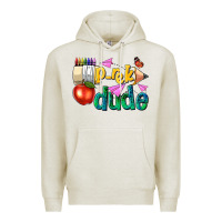 Oatmeal Heather pre k school pencil dude Premium Hoodie - NancyCooperArtShop