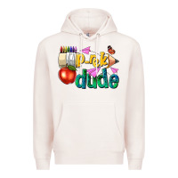 Pale Pink pre k school pencil dude Premium Hoodie - NancyCooperArtShop