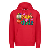 Red pre k school pencil dude Premium Hoodie - NancyCooperArtShop