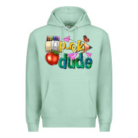 Seafoam pre k school pencil dude Premium Hoodie - NancyCooperArtShop