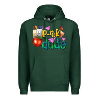 Sports Green pre k school pencil dude Premium Hoodie - NancyCooperArtShop