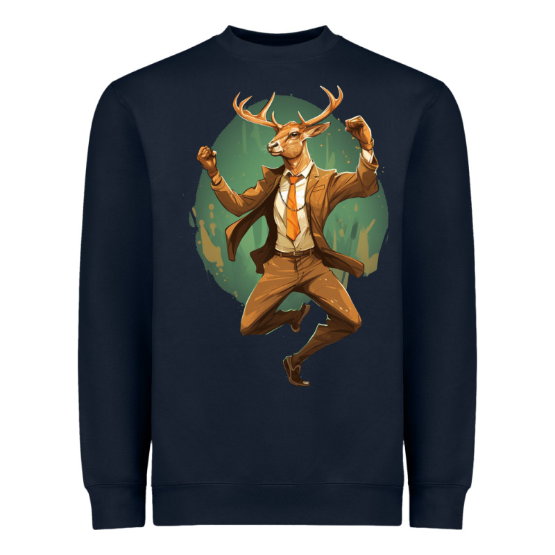 Happy Deer Heavyweight Sweatshirt by Unal Design | Teevron