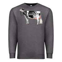 Charcoal Heather Holstein Dairy Cow Premium Sweatshirt - LillyAllenDesigns