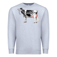 Heather Grey Holstein Dairy Cow Premium Sweatshirt - LillyAllenDesigns