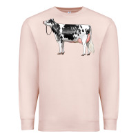 Pale Pink Holstein Dairy Cow Premium Sweatshirt - LillyAllenDesigns
