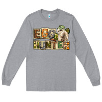 Heather Grey Egg Hunter Easter Day Long Sleeve Tee - Neo Western