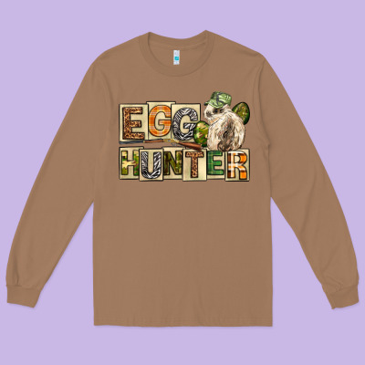 Egg Hunter Easter Day Long Sleeve Tee Designed By Neo Western