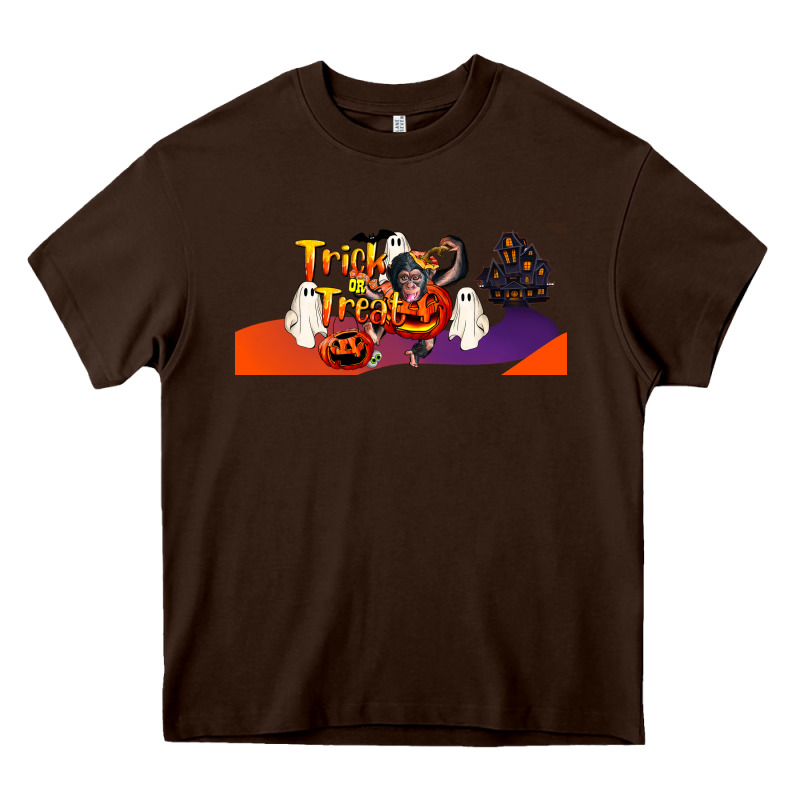 Trick Or Treat Baby Chimpanzee Heavy Core Tee by LillyAllenDesigns | Teevron