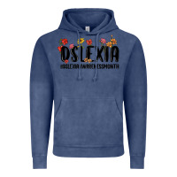 Vintage Denim dslexia awareness month Vintage Hoodie - MaliasSmallBusiness