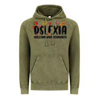 Vintage Olive dslexia awareness month Vintage Hoodie - MaliasSmallBusiness