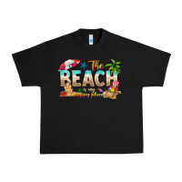 Black the beach is my happy place Urban Heavy Tee - texasbilliewilder