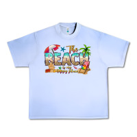 Grape Ice the beach is my happy place Urban Heavy Tee - texasbilliewilder