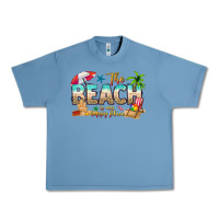 Pebble Blue the beach is my happy place Urban Heavy Tee - texasbilliewilder