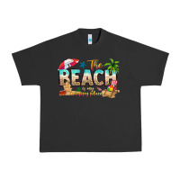 Pigment Black the beach is my happy place Urban Heavy Tee - texasbilliewilder