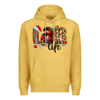 Antique Gold lab life christmas Premium Hoodie - MaliasSmallBusiness