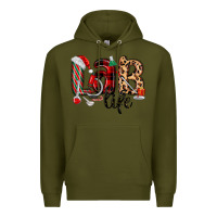 Army Green lab life christmas Premium Hoodie - MaliasSmallBusiness