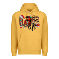 Mustard lab life christmas Premium Hoodie - MaliasSmallBusiness