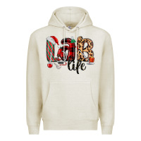 Oatmeal Heather lab life christmas Premium Hoodie - MaliasSmallBusiness