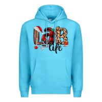 Ocean Blue lab life christmas Premium Hoodie - MaliasSmallBusiness