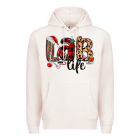 Pale Pink lab life christmas Premium Hoodie - MaliasSmallBusiness