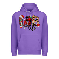 Purple lab life christmas Premium Hoodie - MaliasSmallBusiness