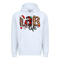 White lab life christmas Premium Hoodie - MaliasSmallBusiness