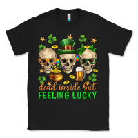 Black Dead inside but feeling lucky st. patricks day Classic Tee - Neo Western