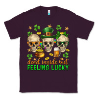 Plum Dead inside but feeling lucky st. patricks day Classic Tee - Neo Western