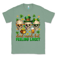 Sage Dead inside but feeling lucky st. patricks day Classic Tee - Neo Western